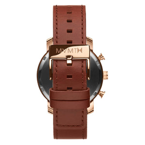 Chrono 40MM Rose Gold Natural Tan