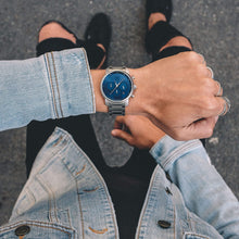 Load image into Gallery viewer, Chrono 40MM Navy Silver
