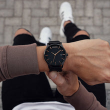 Load image into Gallery viewer, Classic Black Rose Leather
