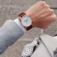 Load image into Gallery viewer, Chrono 40MM Rose Gold Natural Tan
