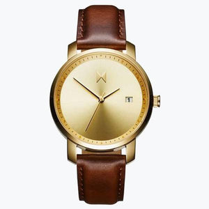 Gold/Brown Leather
