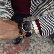 Load image into Gallery viewer, Chrono Gold Black Leather
