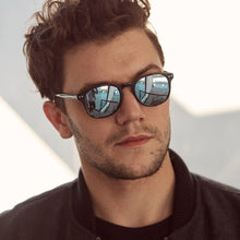 Load image into Gallery viewer, Hyde Mirror Black + Blue Lens Polarized
