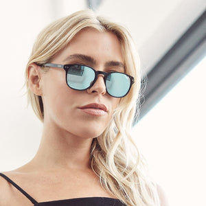 Hyde Mirror Black + Blue Lens Polarized