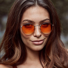 Load image into Gallery viewer, Icon Gold + Orange Lens Non-Polarized
