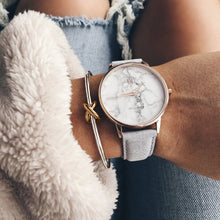 Load image into Gallery viewer, Double Barbed Cuff Silver + Rose Gold

