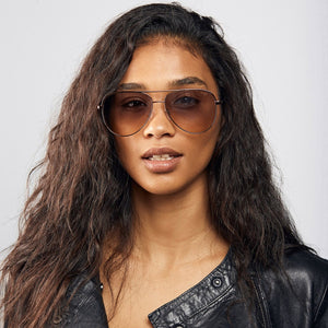 Maverick Rose Gold + Blue Lens Non-Polarized
